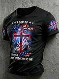 Men'S I Can Do All Things Cross Print T-Shirt