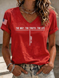 Women'S Jesus The Way The Truth The Life Print Casual T-Shirt