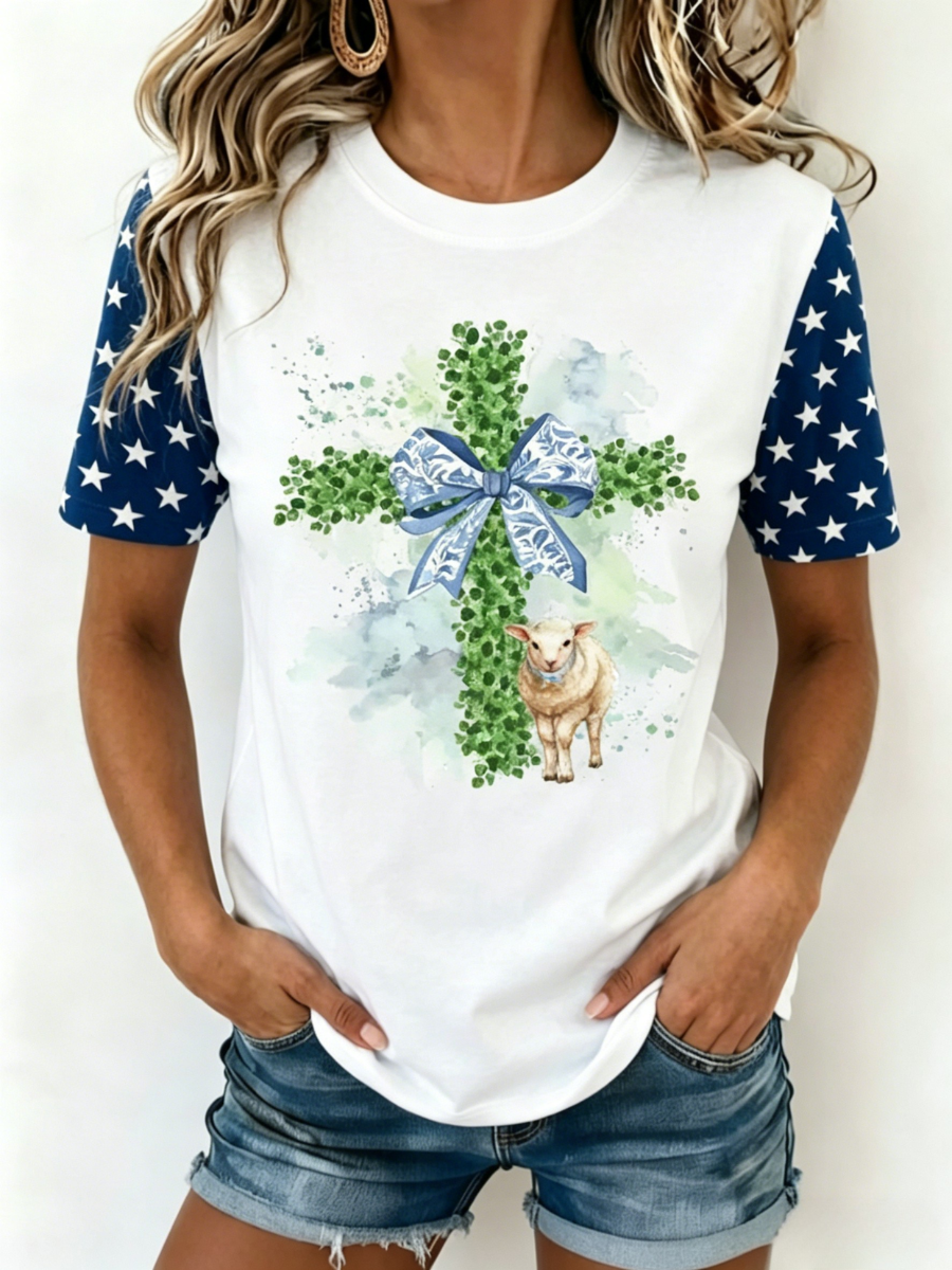 Women'S Casual Retro Faith T-Shirt