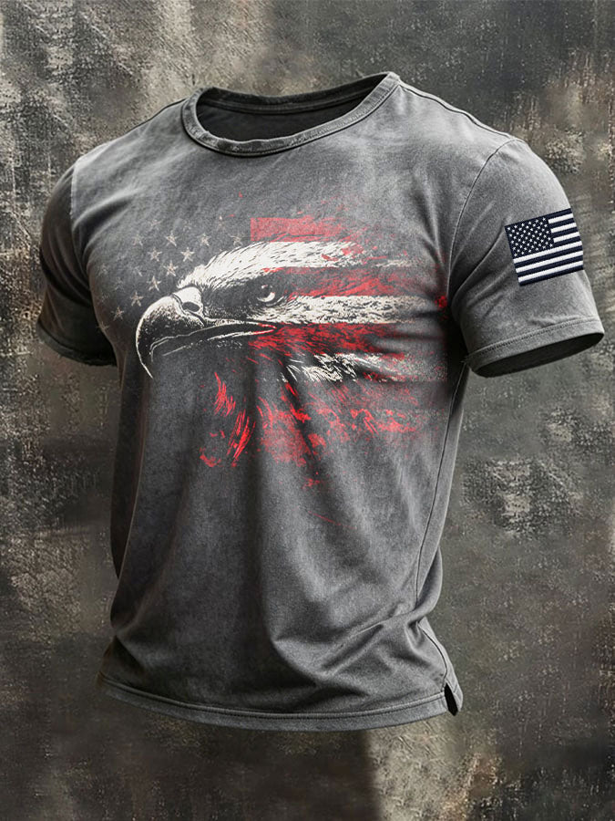 Men'S America Flag Printed Casual T-Shirt