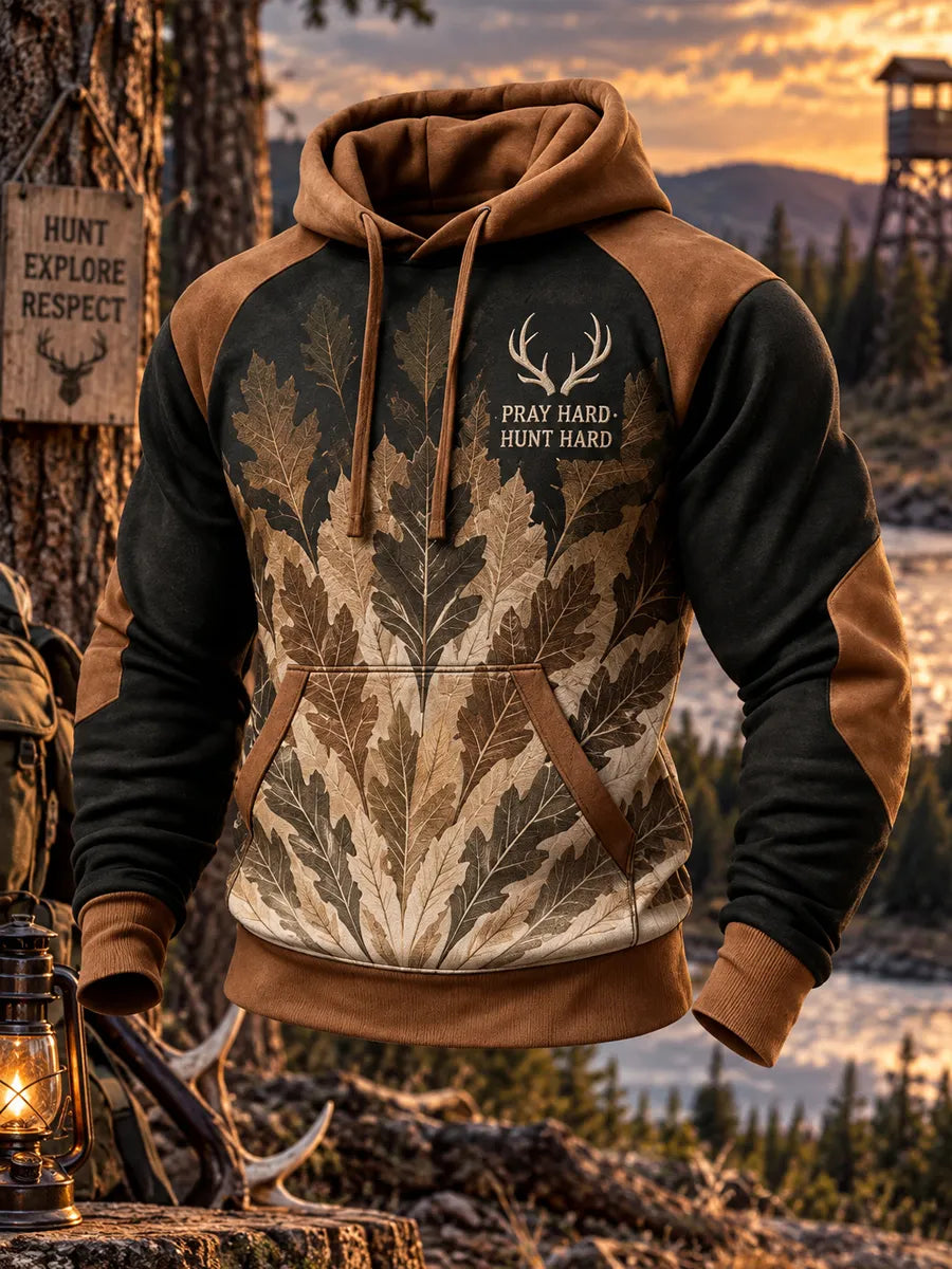 Men's Retro Hunting Season Print Hoodie
