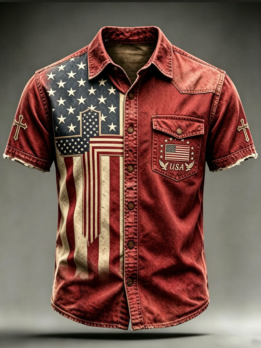 Men'S 250Th Anniversary National Faith Print Shirt