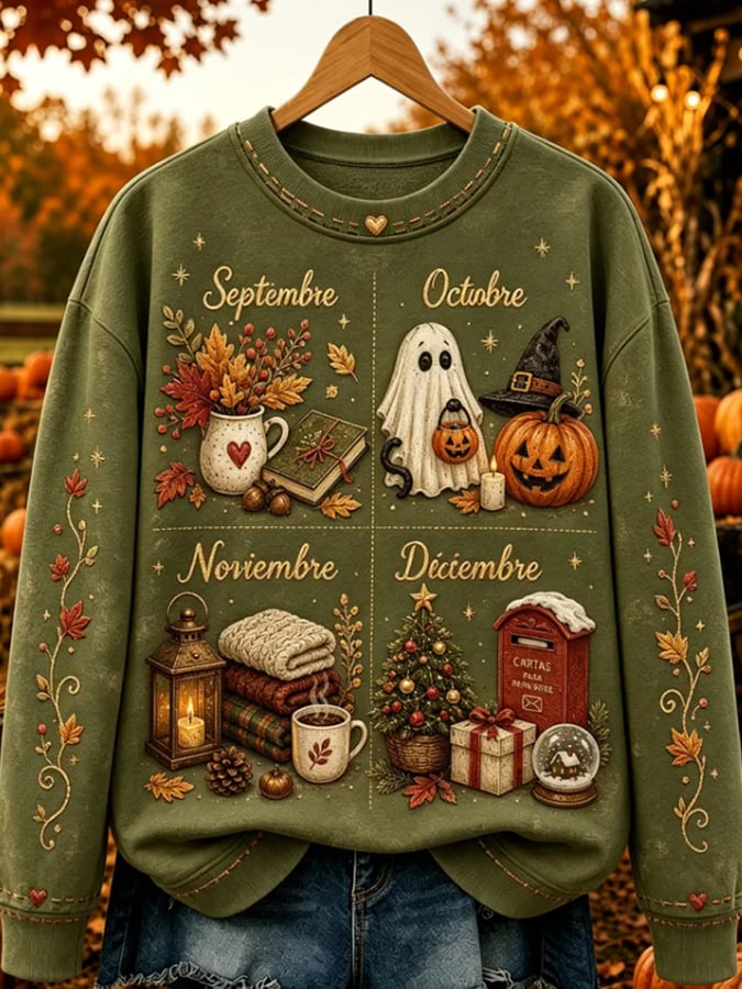 I'M Ready For Ber Month In Women'S Fashion! Printed Casual Sweatshirt
