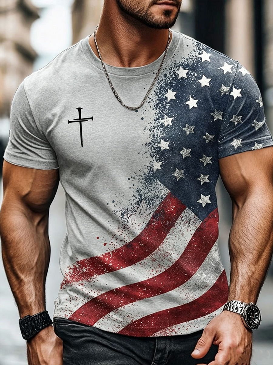 Men's American cross T-shirt