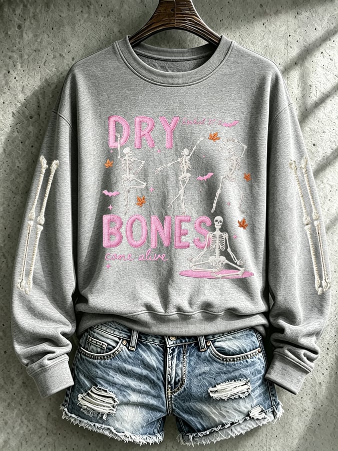 Women's Casual Printed Long-Sleeve Sweatshirt