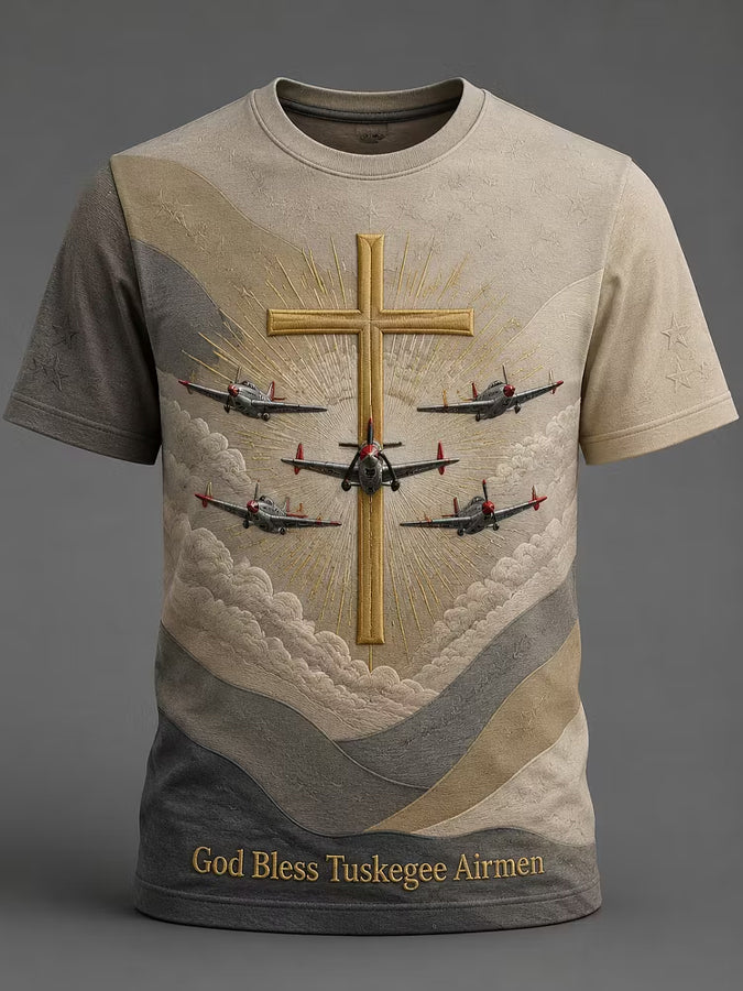 Men's America Flag Print Short Sleeve T-Shirt
