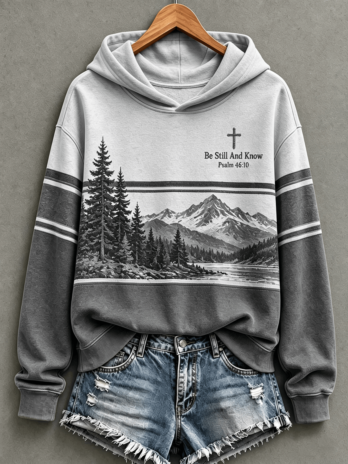 Women's Be Still And Know Psalm 46:10 Printed Sweatshirt