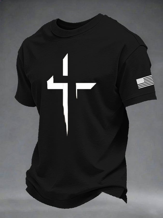 Men's Retro Print Short-Sleeve T-Shirt