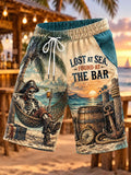 Lost at Sea Hammock Skeleton Pirate Shorts