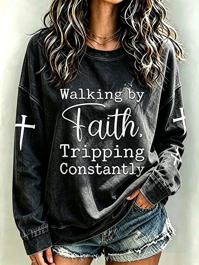 Women's   Faith  Print Top