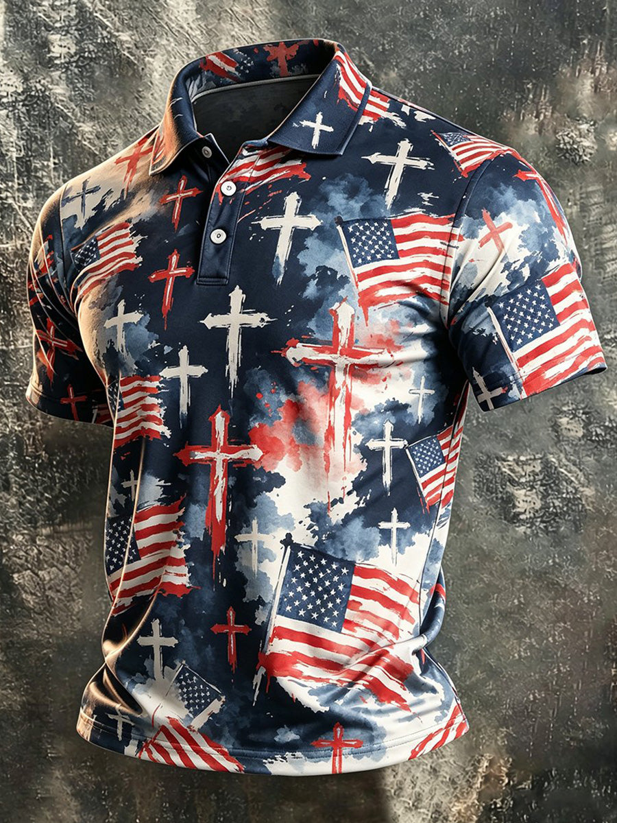 Men's America Anniversary Faith Short-Sleeve Polo Shirt