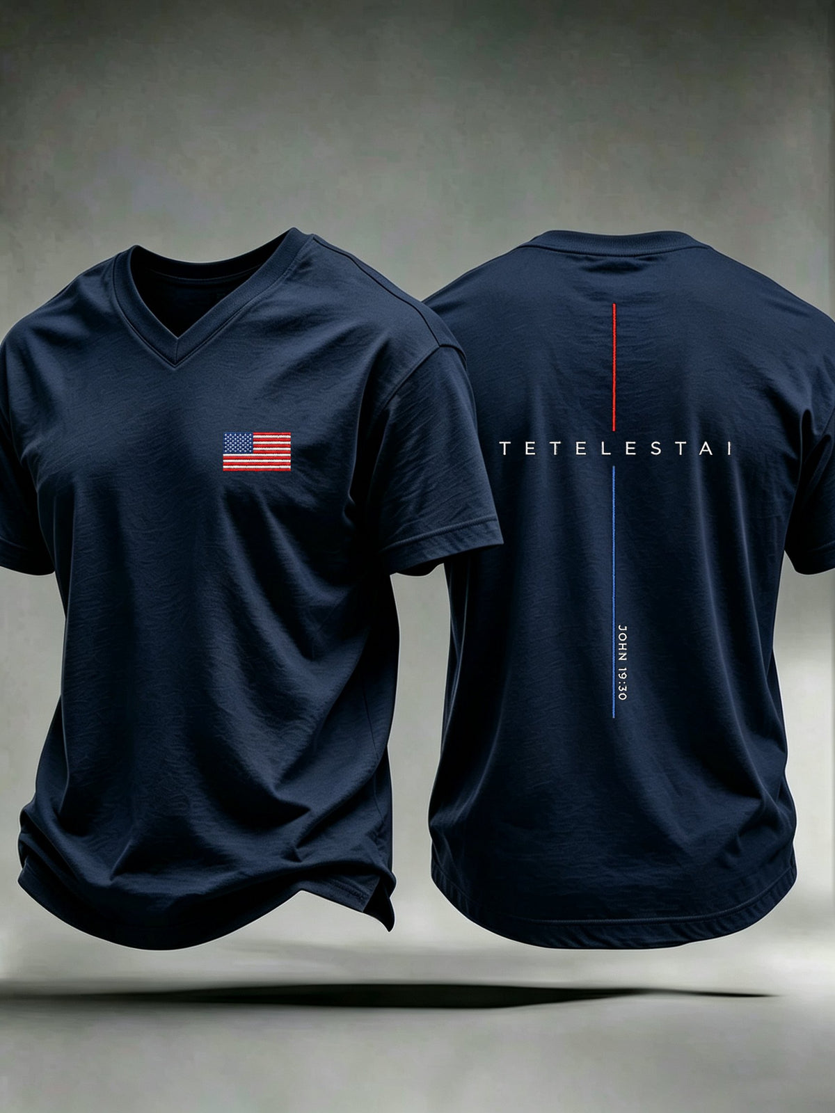 Men's Faith American Flag Printed Short-Sleeve T-Shirt