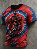 Jesus And Lion Swirl Men'S All Over Print T-Shirt
