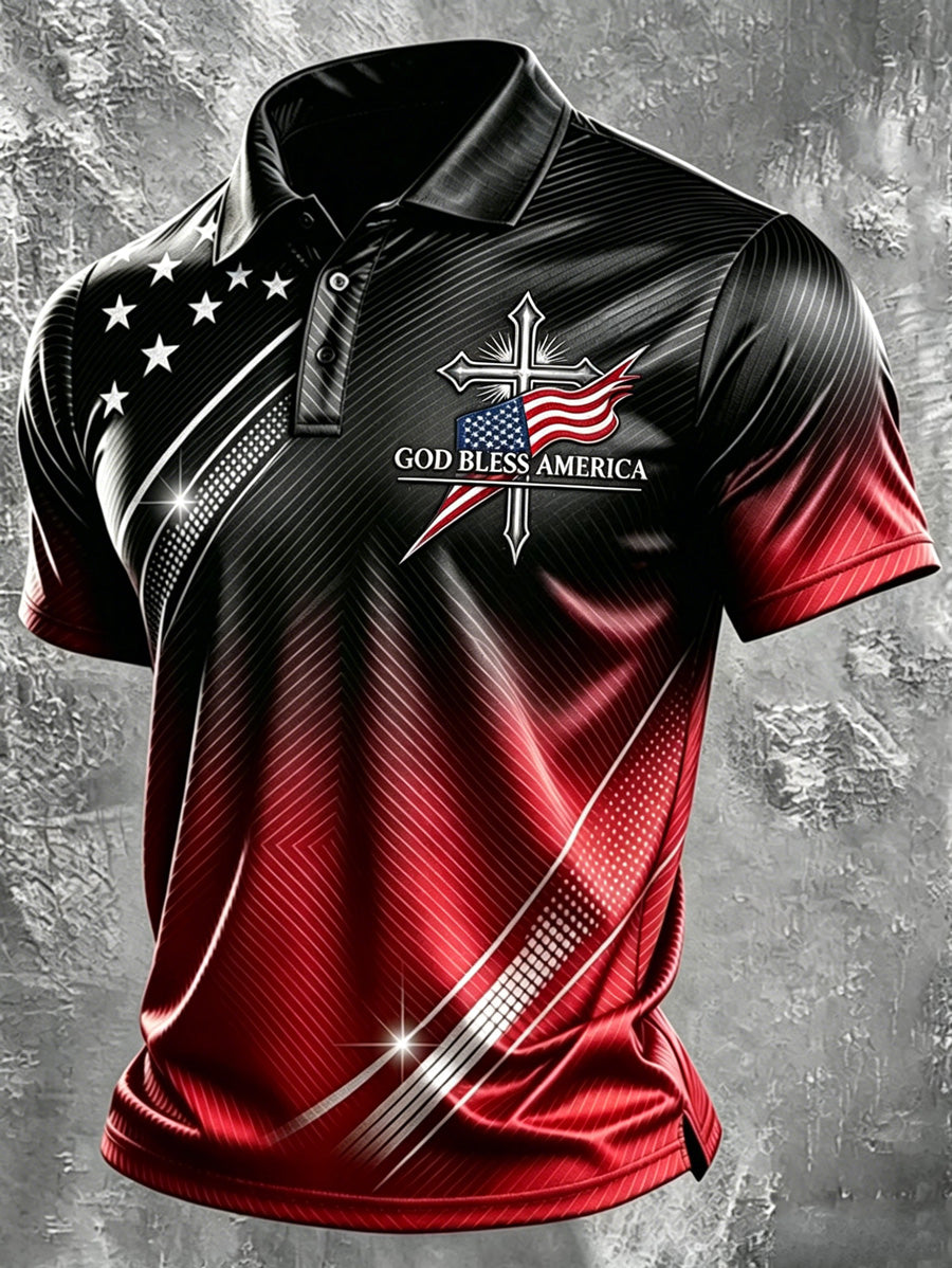 Men's 250th Anniversary Print Short-sleeve Polo Shirt