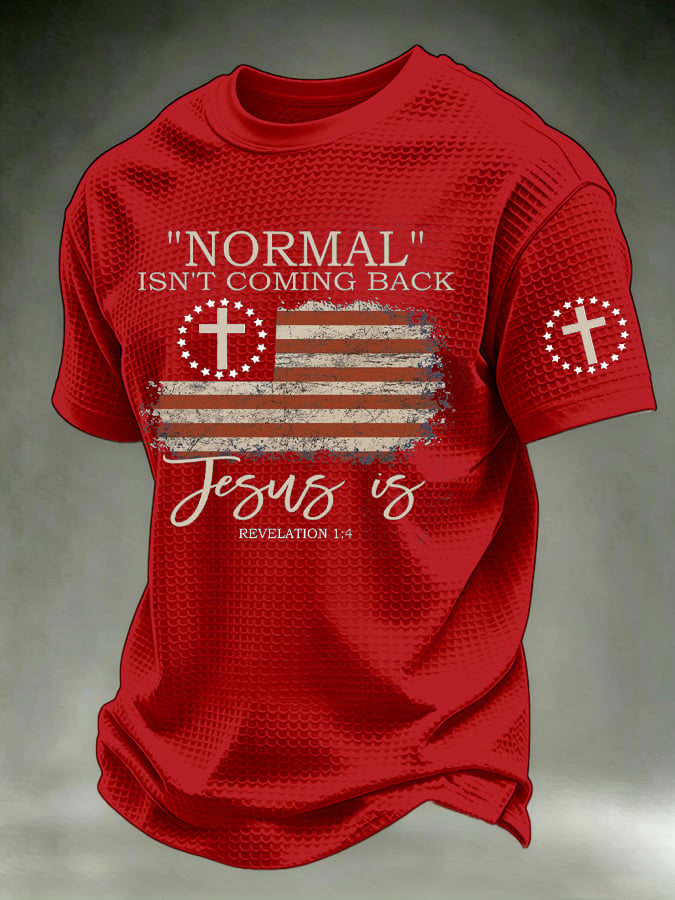 Men's  ““Normal Isnt Coming Back”” waffle knit T-shirts
