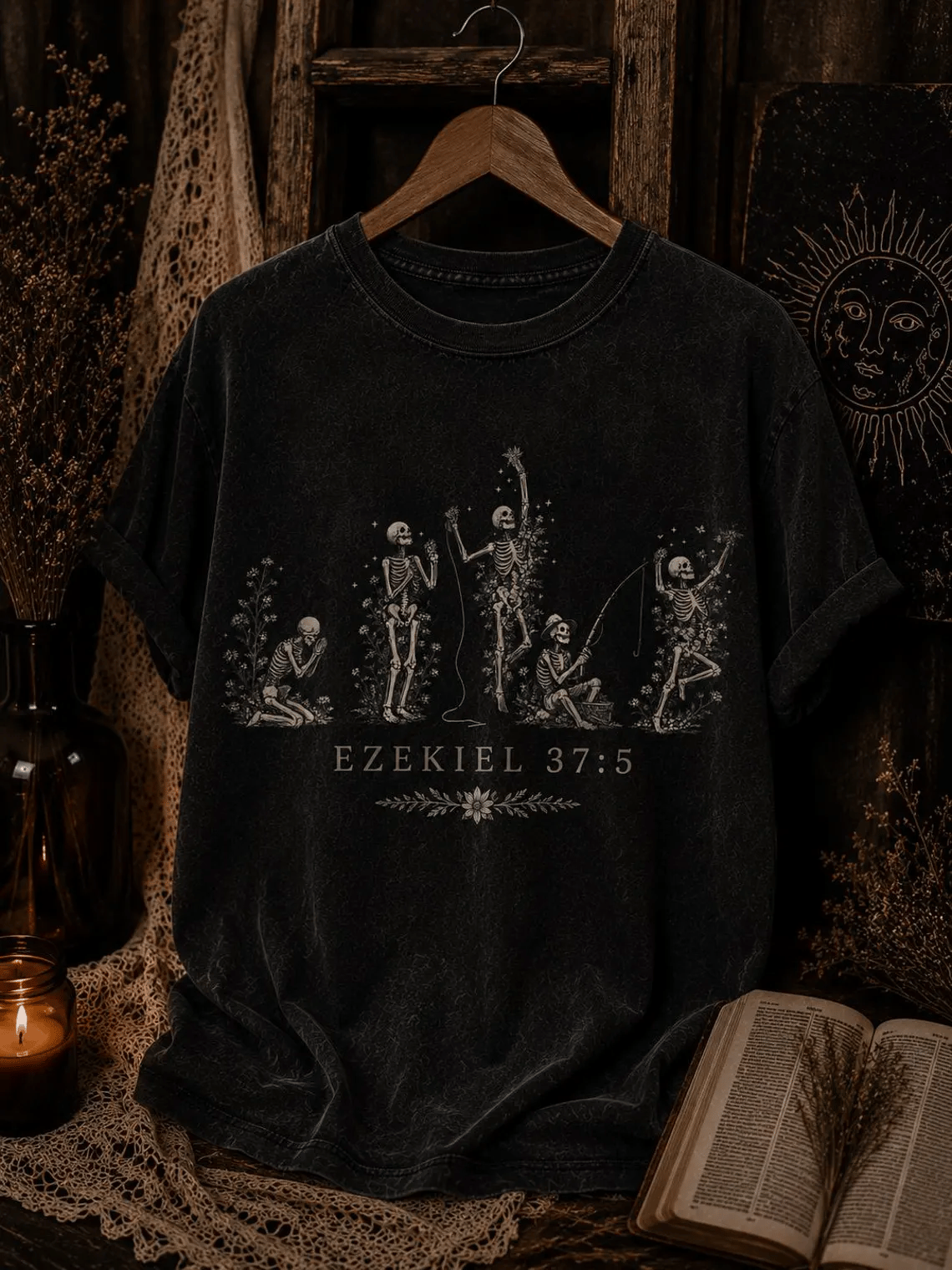 Women's Faith Lover Dry Bones Come Alive Halloween Printed T-shirt
