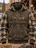 Retro Hunting Culture Print Casual Hoodie