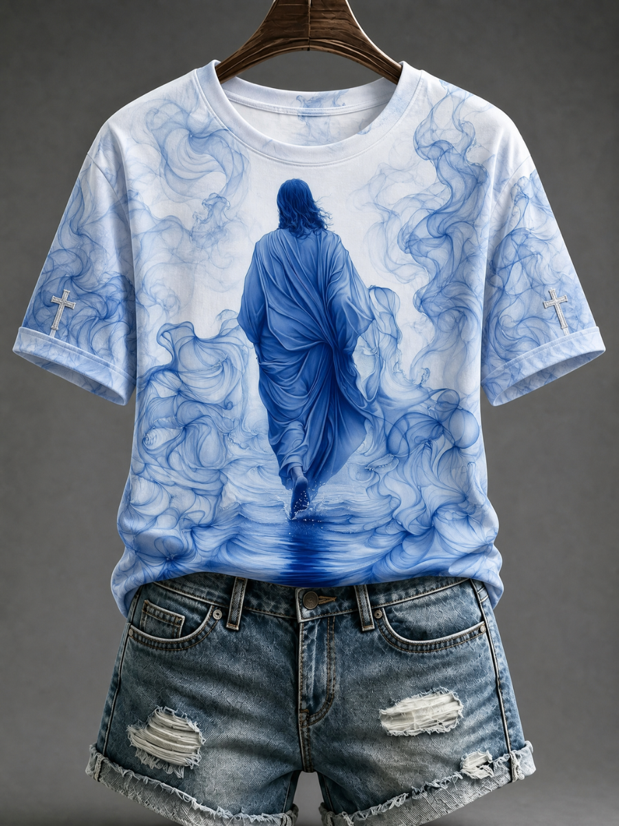 Women's Faith Art Printed Casual T-Shirt