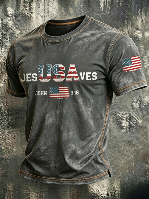 250Th Anniversary Commemorative Faith Printed Round Neck T-Shirt In The United States