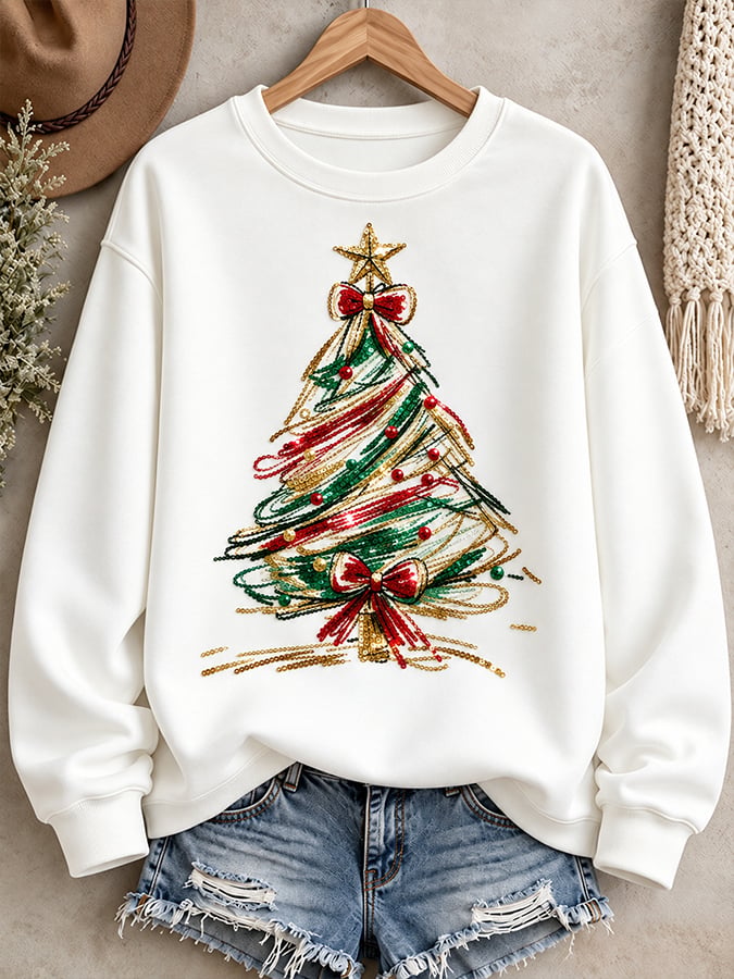 Women'S Casual Christmas Print Sweatshirt
