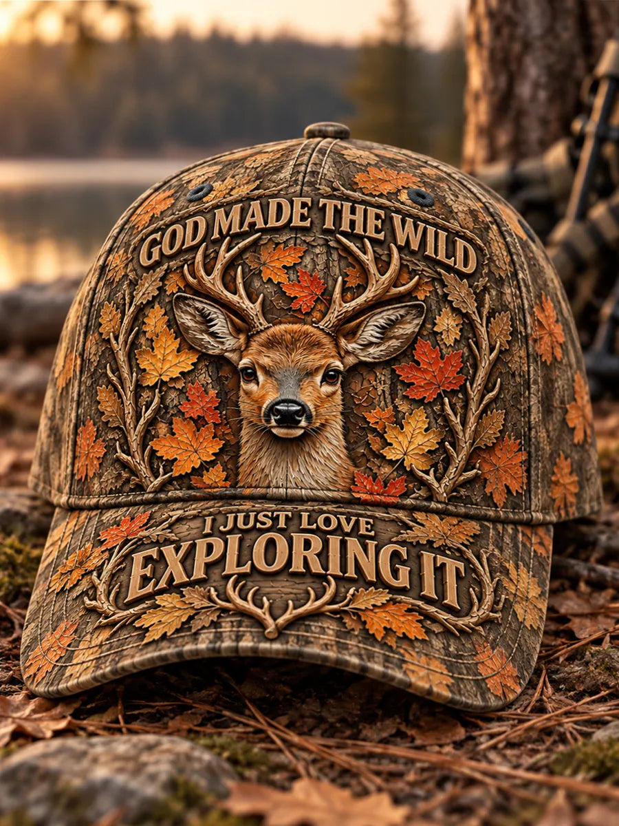 Retro Hunting Season Art Printed Baseball Cap