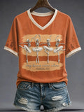 Women's Print Round Neck T-shirt