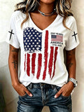 Women's Casual USA 250th Celebration Print Top