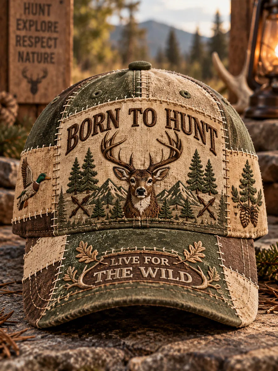 Retro Hunting Season Art Printed Baseball Cap