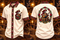 Rose Guitar Pirate Skeleton Short Sleeve Shirt