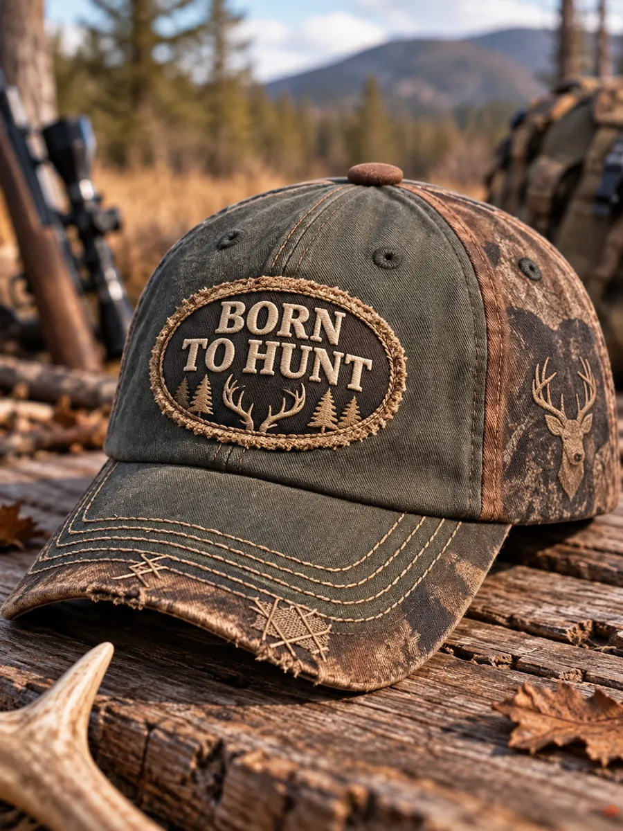 Vintage Hunting Culture Print Baseball Cap
