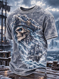 Frozen Pirate Skull Ghost Ship Men’s T-Shirt