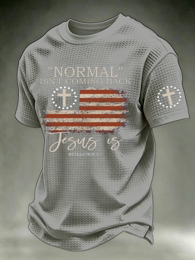 Men's  ““Normal Isnt Coming Back”” waffle knit T-shirts