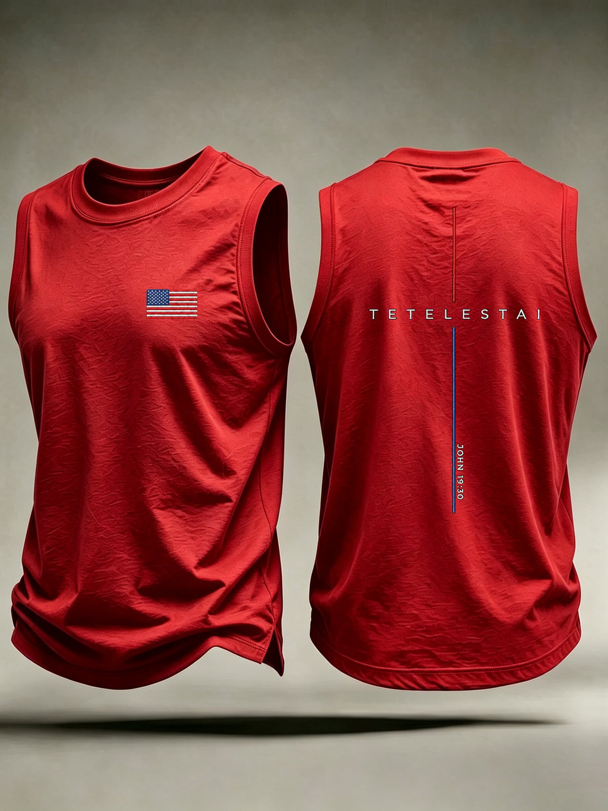 Men's Faith American Flag Printed Casual Tank Top
