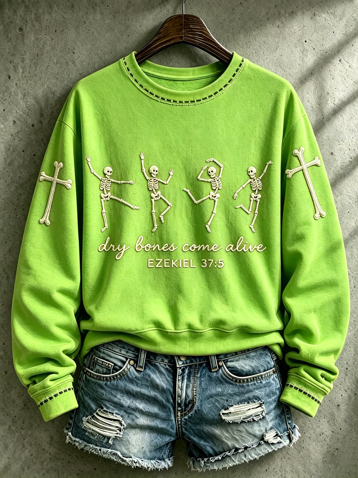 Women's Casual Printed Long-Sleeve Sweatshirt