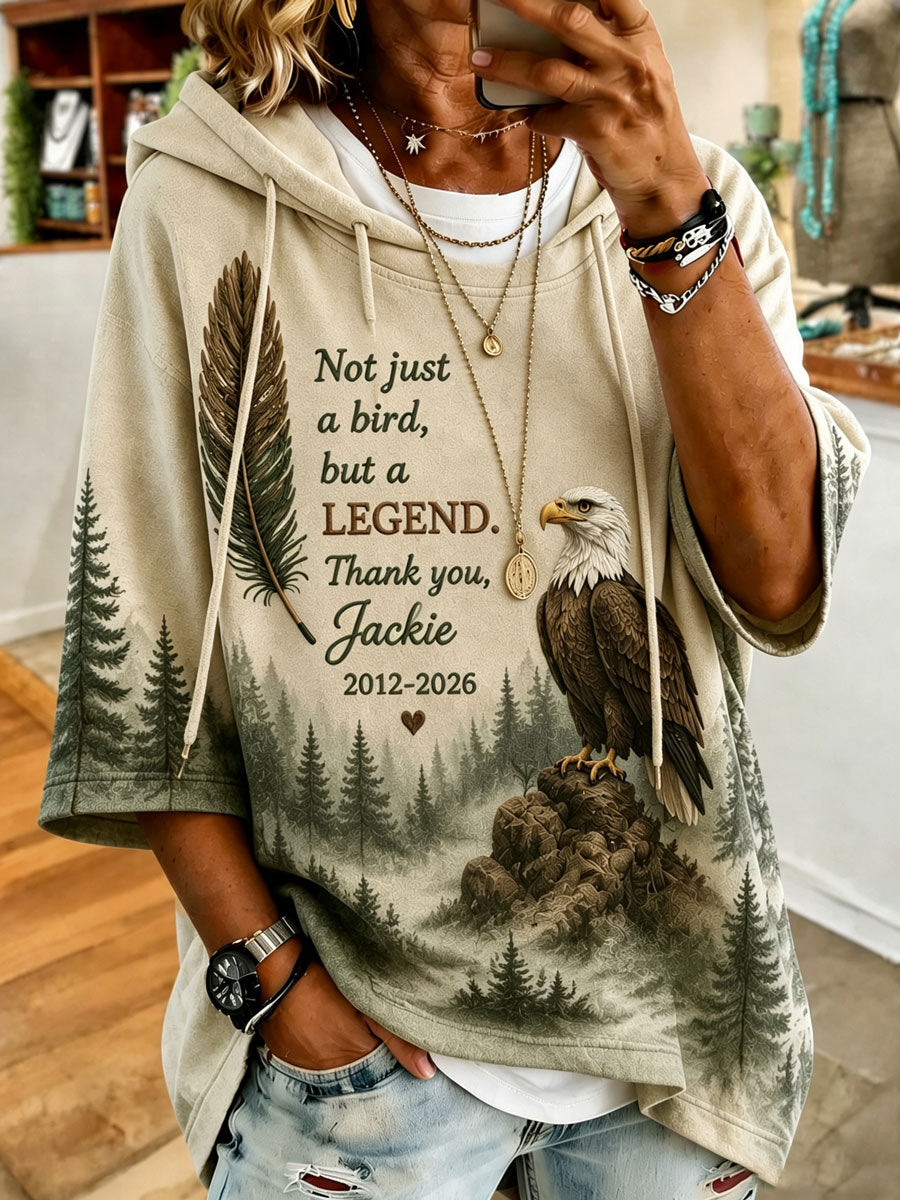 Women's Jackie Forever Our Queen Print Hooded Sweatshirt