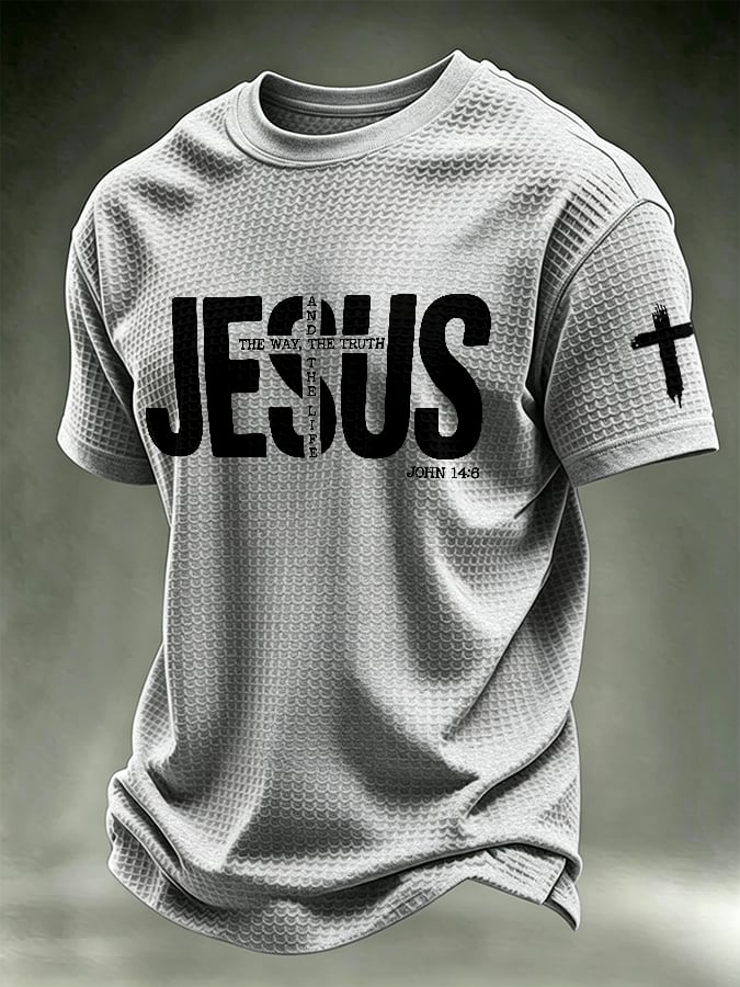 Men's Jesus The Way The Truth The Life Printed Casual T-shirt