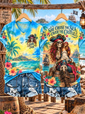 Women's Retro Pirate Queen Art Print T-Shirt