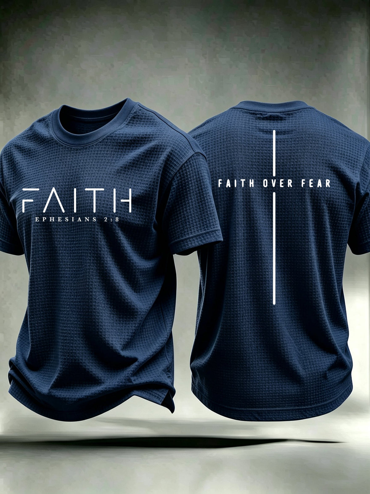 Men's  “Faith” Faith Over Fear waffle knit T-shirts