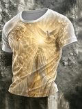 Men'S Religious Belief Printed Casual Round Neck T-Shirt
