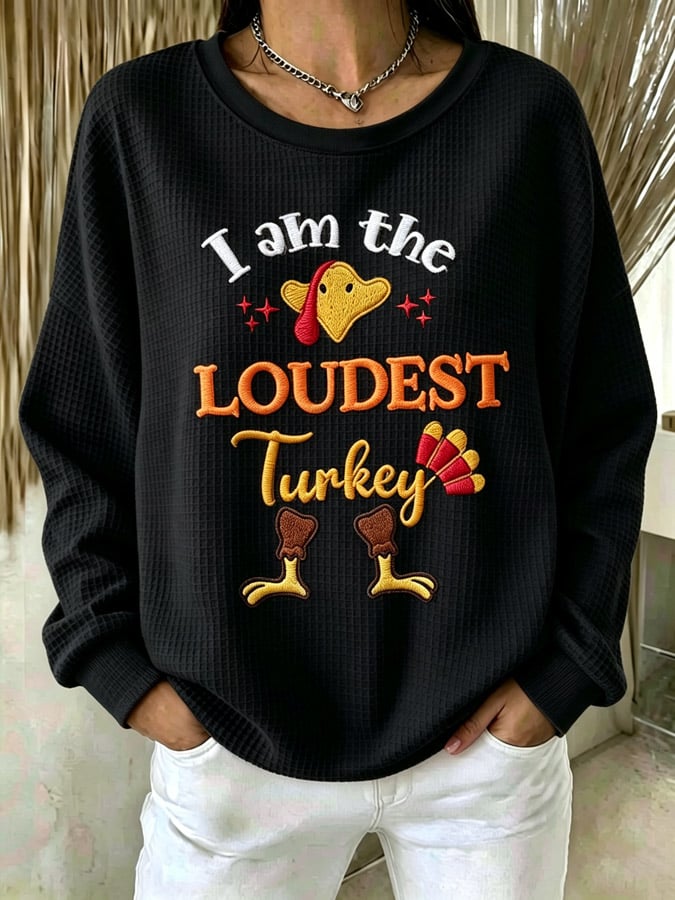 Women's Thanksgiving Print Top