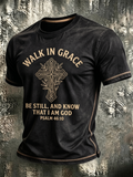 Men'S Jesus Cross Printed Casual T-Shirt