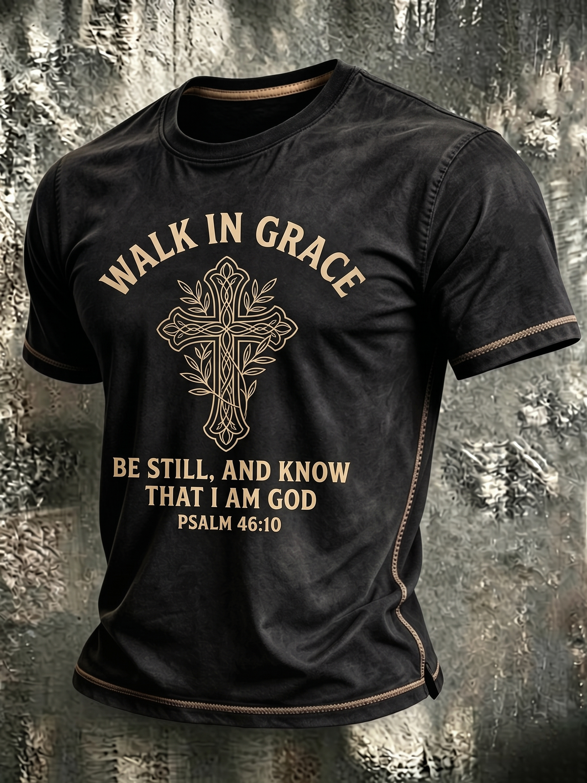 Men'S Jesus Cross Printed Casual T-Shirt