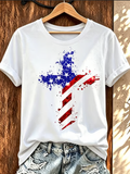 Women'S Casual Faith Print Short-Sleeve T-Shirt