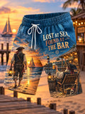 Lost at Sea Sunset Beach Pirate Shorts