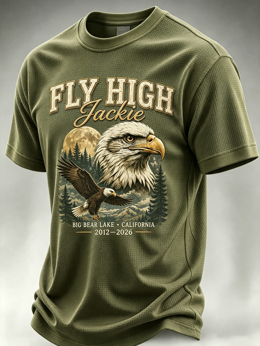 Men's Jackie Forever Our Queen Eagle Pine Mountain Waffle‑Knit Top