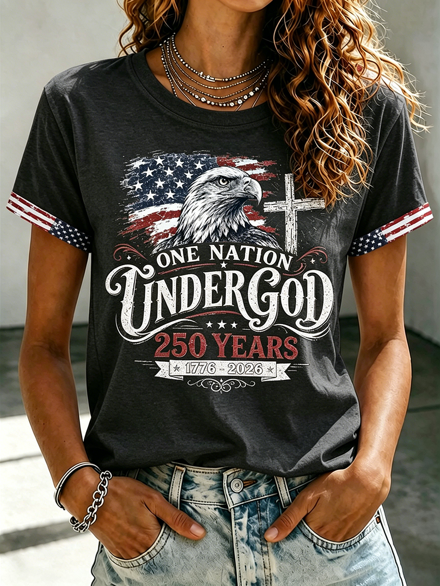 250Th Anniversary Faith Commemorative Printed Casual T-Shirt In The United States