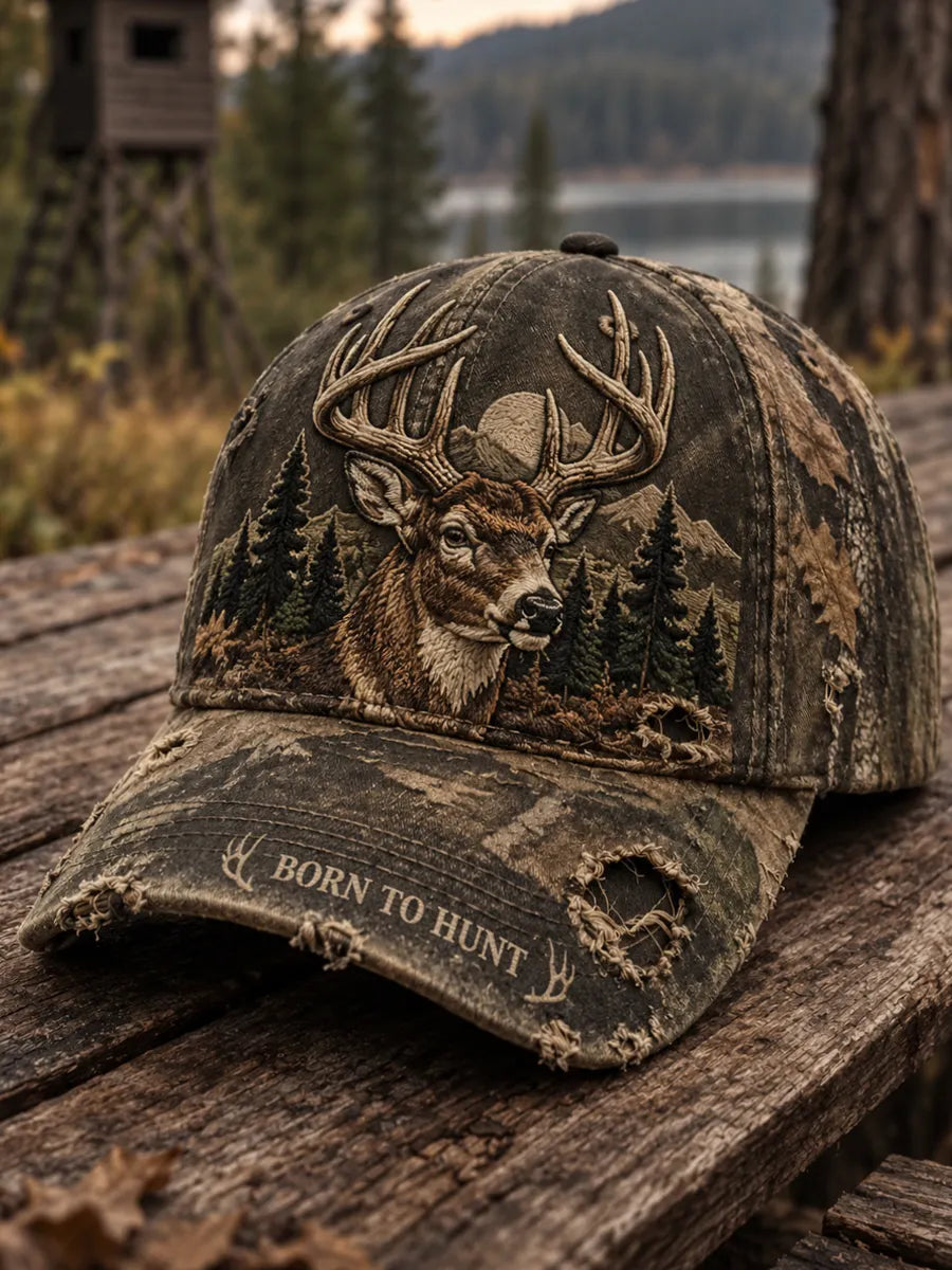 Vintage Hunting Culture Print Baseball Cap