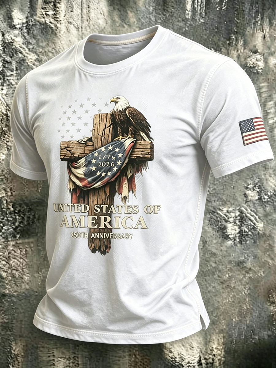 250Th Anniversary Commemorative Faith Printed Round Neck T-Shirt In The United States