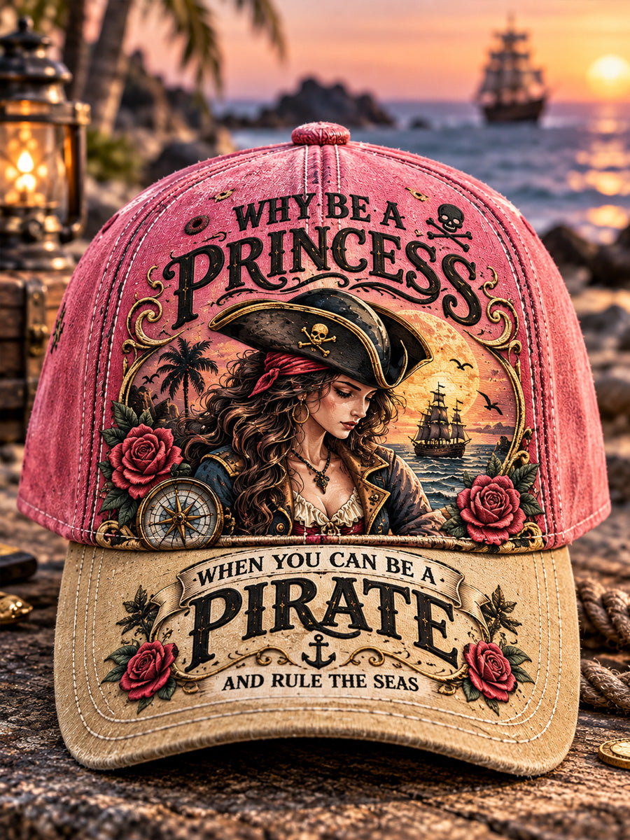 Women's Pirate Queen Art Printed Baseball Cap