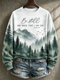 Women's Casual Printed Long-Sleeve Sweatshirt